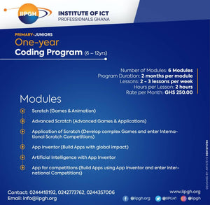 Coding Program (Kids/Juniors  6 - 12yrs) - Monthly Package