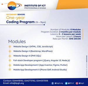 Coding Program (Secondary/Seniors 13 - 19yrs) - Monthly Package